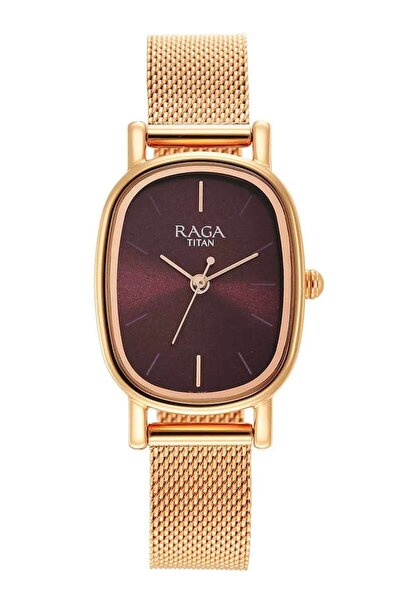 Titan Raga Viva Brown Dial Analog Stainless Steel Strap Watch for Women
