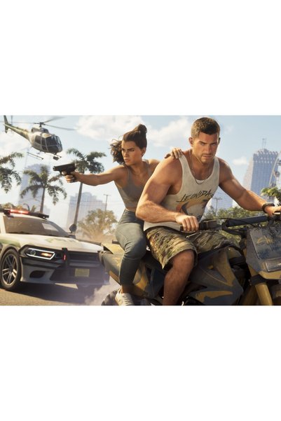 OEM Poster Jason X Lucia Gta 6 Bike Chase, 61x90 cm, poster3218
