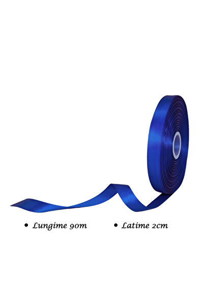 Papette Set of 4 Rolls of Double Satin Ribbon ROYAL BLUE, 2cm x 90m