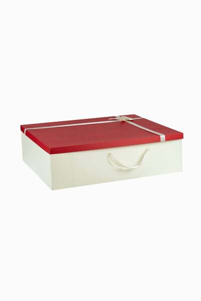 Meidi Packing Meidi Cutie cadou Palarii Pliat, 70x60x20 cm - Rosu / Crem - Se...