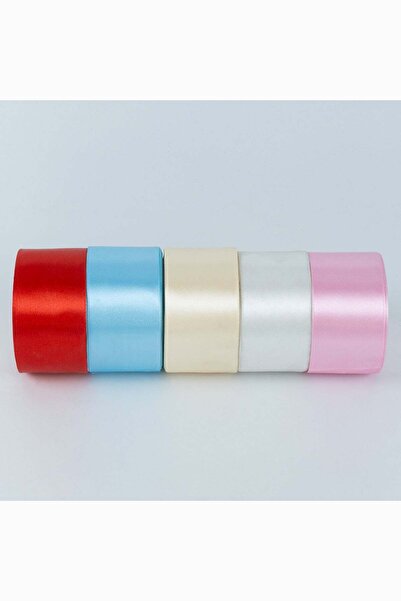 Meidi Packing Meidi Satin Ribbon Satin Textile, 5 cm wide, 25 y long - Red