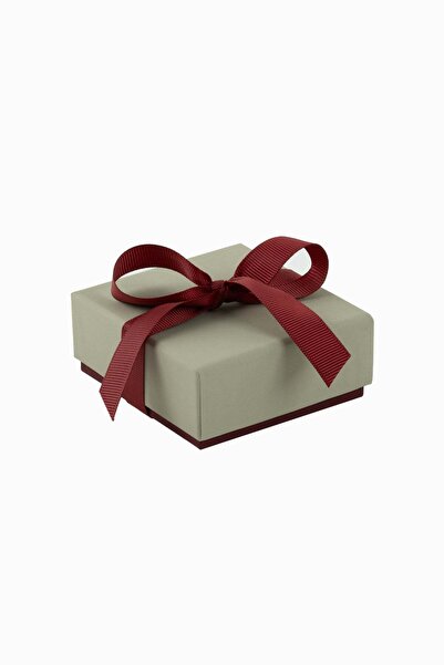 Meidi Packing Meidi Jewelry Box Ribon Down R.D, 8.5x9x3.8 cm - Gray / Burgund...