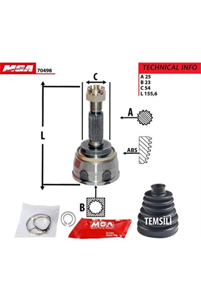 MGA 70498 Aks Kafa Dış Mitsubishi Carısma 9606 1.8 25×23×54 Eski No 21 01200205 713021 MB297871