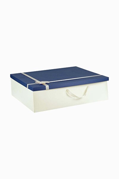 Meidi Packing Meidi Cutie cadou Palarii Pliat, 70x60x20 cm - Bleumarin / Crem...