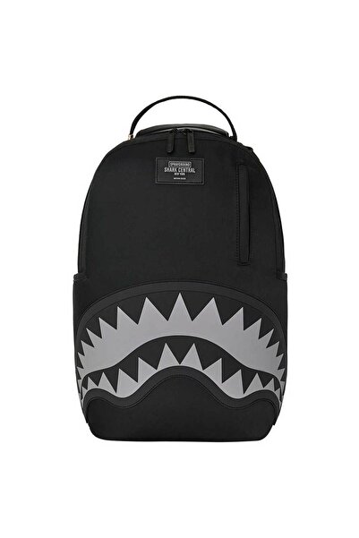 Sprayground Σακίδιο Πλάτης Σαρκ Σέντραλ Μαύρο Νάιλον Γκρι Ανάγλυφο Ενιαίο Μέγ...