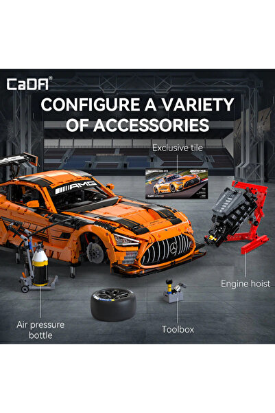 cada Master 1:8 Mercedes-AMG GT3 C64008W 5466 Parça Premium Yarış Aracı Yapım Seti