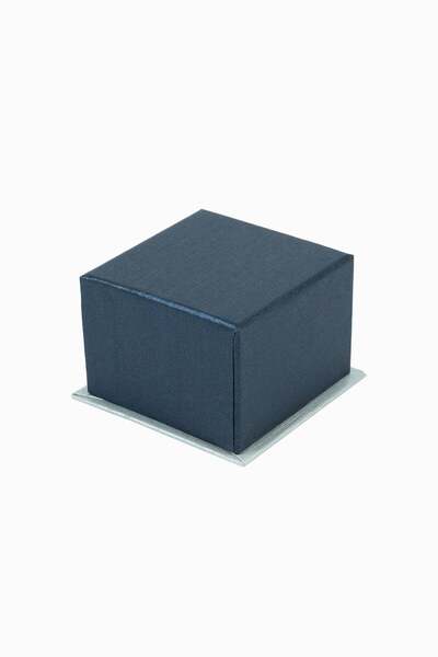 Meidi Packing Meidi Rigid GIFT Box, 7.5x7.5x5.5 cm - Silver / Navy Blue - Set...