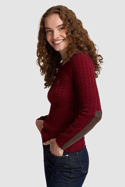 U.S. Polo Assn. Women's Burgundy Basic Sweater 50327560-Vr014
