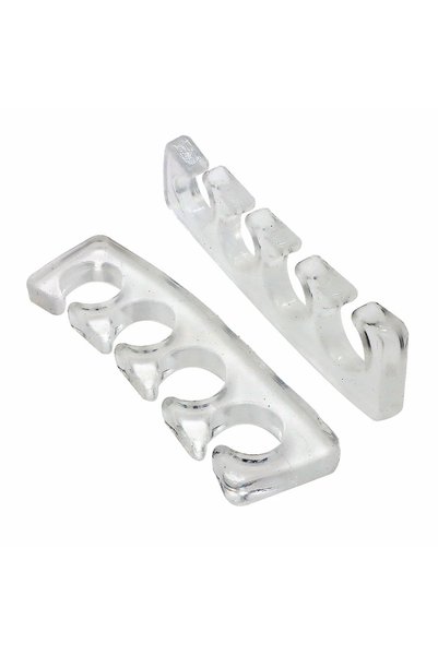 Choice 2pcs Clear 2pcs (1pair)Soft Silicone Finger Toe Separator Flexible Fin...