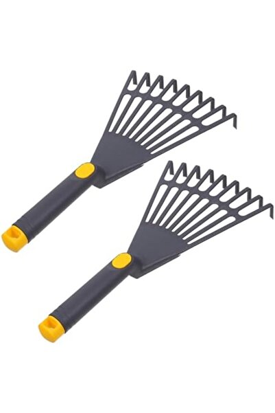 Generic Yardwe 2pcs Lightweight Plastic Gardening Rake Set with Wide Tines fo...