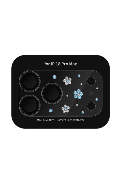 WIWU iPhone 18 Pro Max Uyumlu Magic Merry Shimmer Serisi Taşlı Kamera Lens Ko...