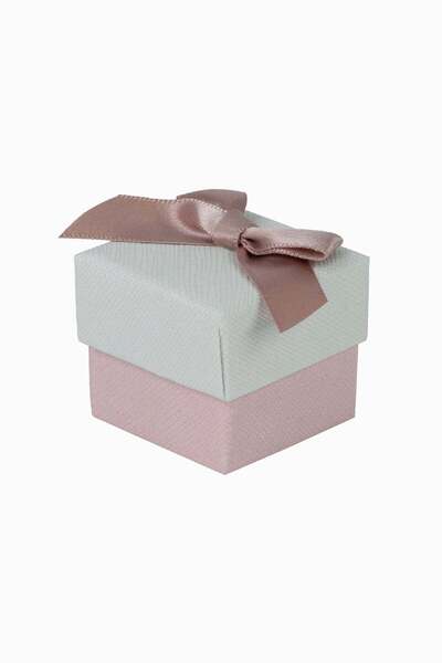 Meidi Packing Meidi Cutie bijuterii Normal Paper, 4x4x3.5 cm - Crem / Roz / G...