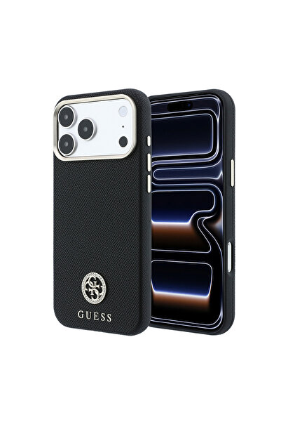 Guess iPhone 18 Pro Max Kılıf Lisanslı M-safe Özellikli PU Taşlı Metal 4G ve ...