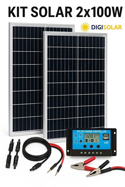 BREKNER Kit panou solar de 200W pentru încărcarea bateriilor și a sistemelor ...