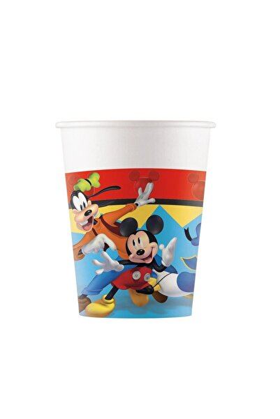 Flippy Set 8 pahare din carton Mickey Jump Fun, 200 ml