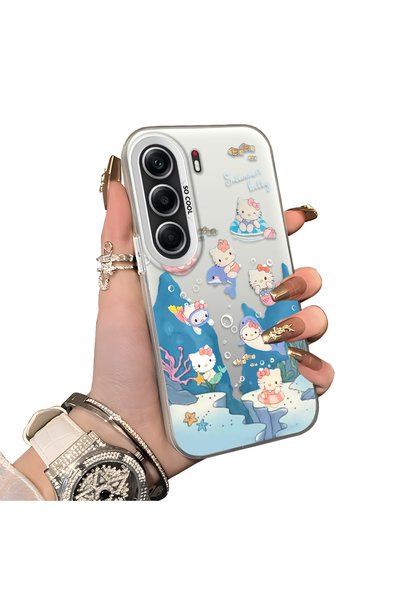 CHICASELUX Tecno Camon 40 Pro 5g Compatible Submarine World Cartoon Cat Print...