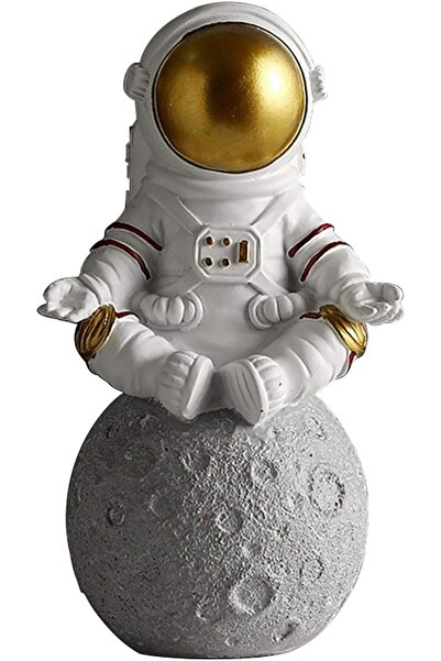 Noonedibs Figurină Astronaut 25cm, Sculptură Spaceman Din Rezină, Decor de Bi...