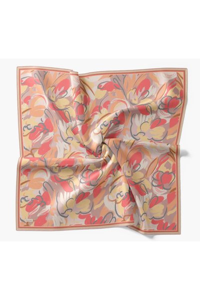 Silk Home Soft Eşarp Turuncu Soyut Desen