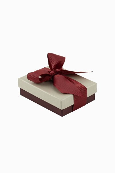 Meidi Packing Meidi Jewelry Box Ribon Down R.D, 7x9x3 cm - Cream / Bordeaux -...