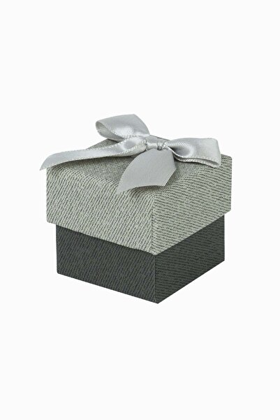 Meidi Packing Meidi Jewelry Box Normal Paper, 4x4x3.5 cm - Light Gray / Dark ...