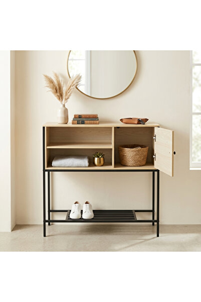 Fakhamah Al Manzil Nordic Entryway Storage Cabinet, Metal Frame Shoe Rack Con...
