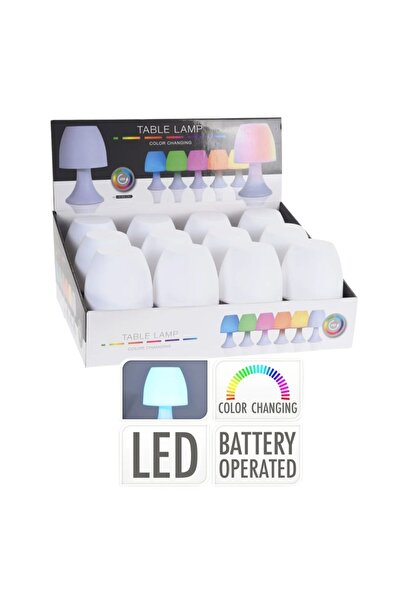 Koopman Lampă de birou LED cu schimbare de culoare, lumină ambientală RGB, alimentată cu baterii – Design modern