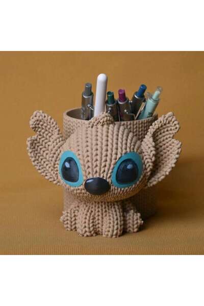 Generic Brand 3D Printed Knitted Pen Holder - Desktop Pen Organizer with Cute...