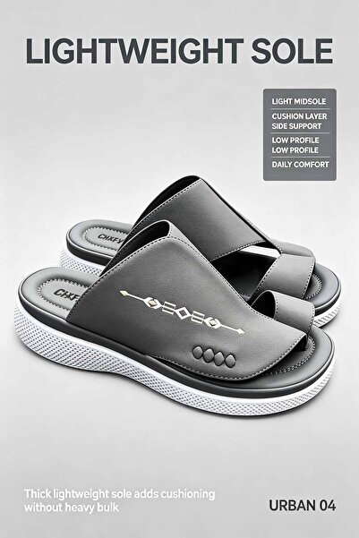 SaudEva Foot صنادل رجالية أنيقة ذات نعل سميك - تصميم عصري ومريح للقدم