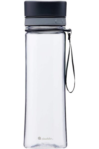 Aladdin 10-01101 Aveo Water Bottle 0.6L Clear & Grey – Leakproof - Wide Openi...
