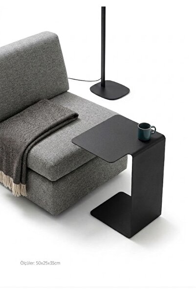 SDF Lazer Modern siyah masa ve koltuk altlığı seti, 50x25x35 cm, minimalist t...