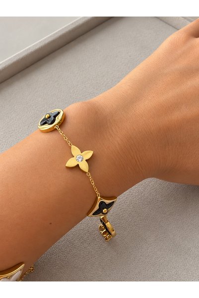Laviona jewelry Yonca Model Çelik Bileklik