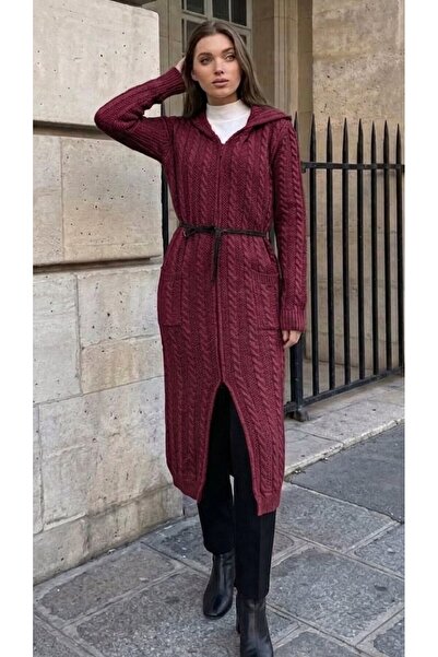 onno style women Hair Braided Knitted Long Women's Cardigan