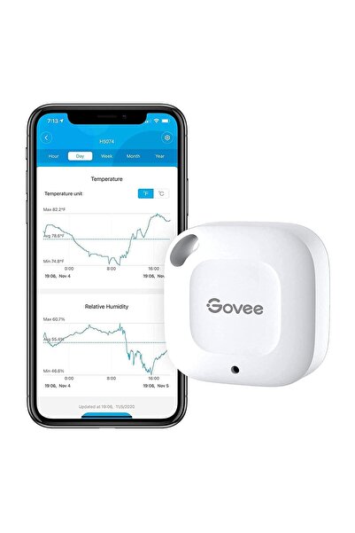 Govee Smart Bluetooth Thermometer Hygrometer H5074, Mini Humidity Sensor Moni...