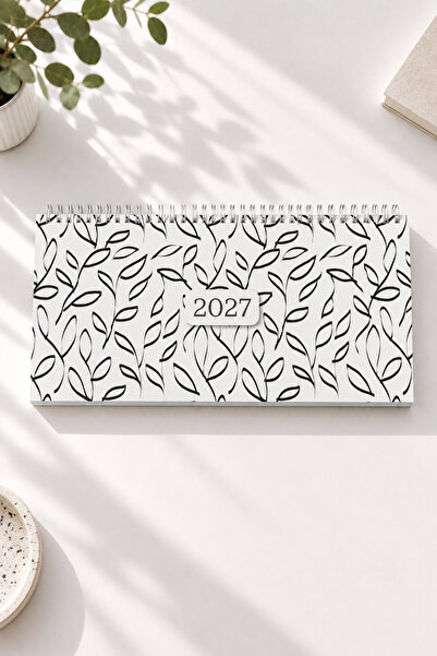 Lizy 2027 Masaüstü Takvim – 16x33 cm, 8 Farklı Trend Renk Masa Sümeni