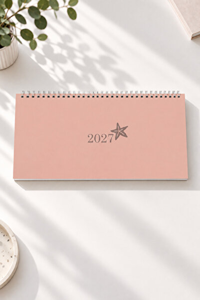 Lizy 2027 Masaüstü Takvim – 16x33 cm, 8 Farklı Trend Renk Masa Sümeni