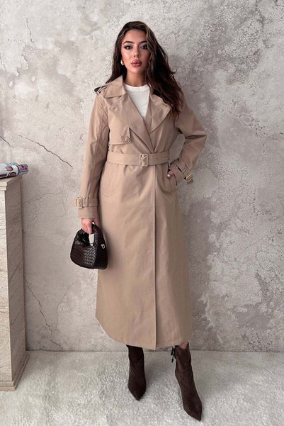 Vaveyy Tonaton Buttoned Long Trench Coat
