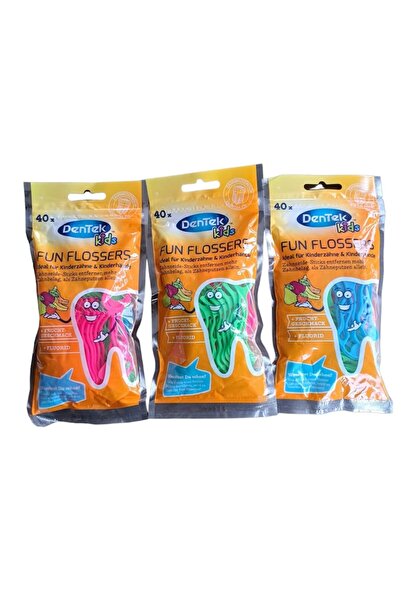DENTEK Set de 120 de suporturi pentru ață dentară pentru copii Fun Flossers Kids