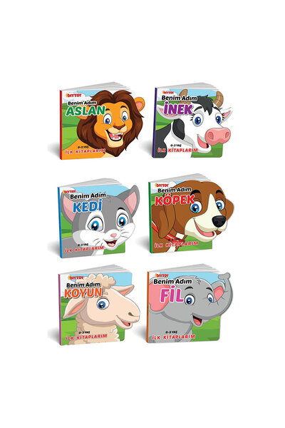 Diytoy Ben Kimim Hayvanlar 6lı Bebek Kitap Seti