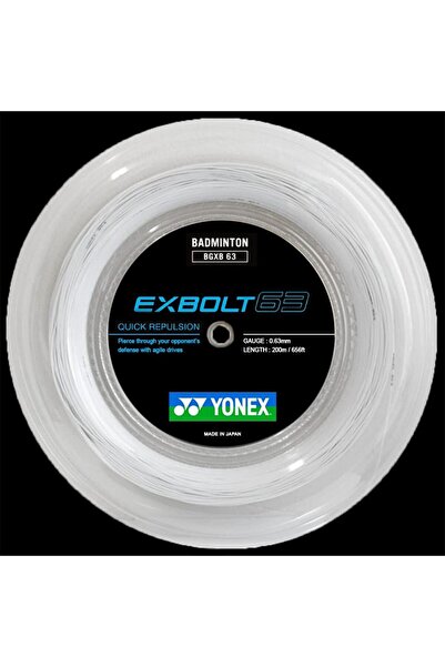 YONEX BG Exbolt 63 Badminton String Reel (White)