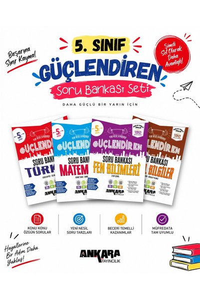 Ankara Yayıncılık 2027 5. Sınıf Türkçe-Matematik-Fen-Sosyal Güçlendiren Soru ...