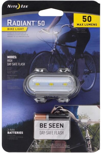 Nite Ize Radiant 50 Bike Light, White, One Size
