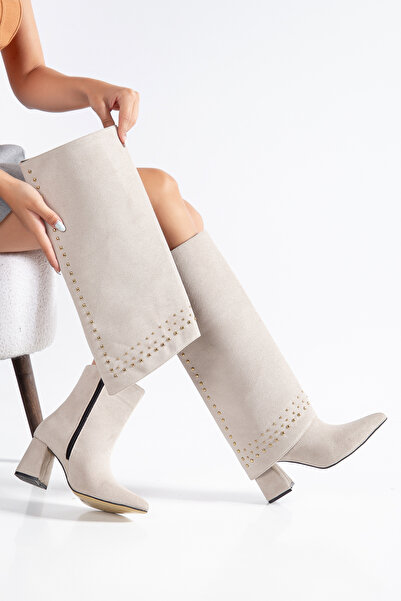 ZEVA COLLECTION Zeva Rivella Women's Below-Knee Boots Trok Detailed Pointed T...