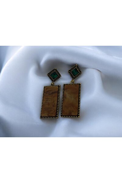 Vintage Zümrüt Küpe