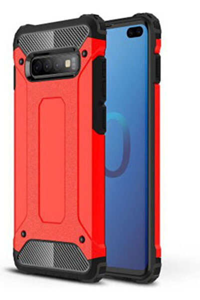OEM Ανθεκτική Κόκκινη Θήκη Πλάτης Σιλικόνης (Galaxy S10+) Κωδικός: 101216154E
