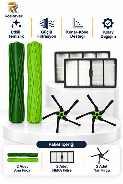 RotRever Für iRobot S9 / S9+ Roboterstaubsauger Hauptbürste Hepa-Filter Seite...