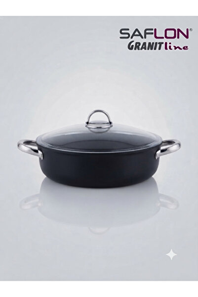 SAFLON Titanium Flat Pot 26 cm Fireproof Non-Stick