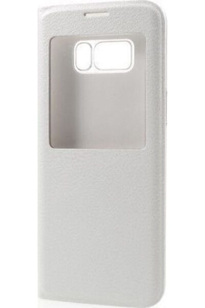 OEM Θήκη Βιβλίο Δερμάτινη Λευκή (Galaxy S8+)