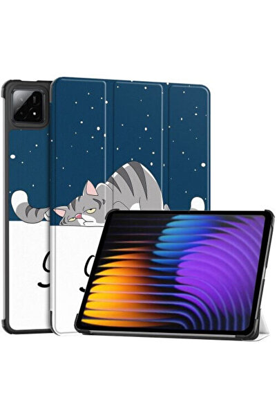 OEM Θήκη Βιβλίου Τριπλής Αναδίπλωσης Xiaomi Pad 7 Pro Pad 7 Γατάκι που κοιμάται
