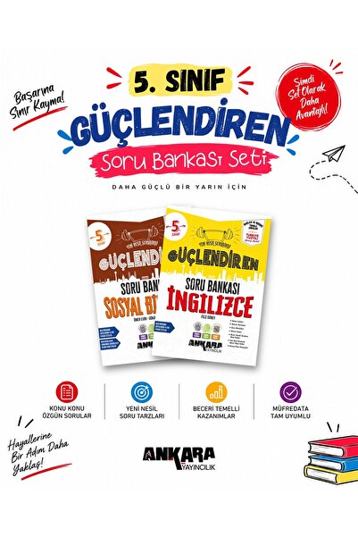 Ankara Yayıncılık 2027 5. Sınıf Sosyal-İngilizce Yeni Müfredat Güçlendiren So...