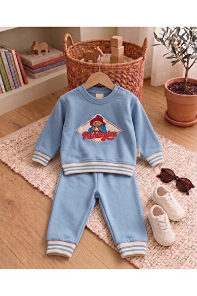 Valia Baby "Paddington" Embroidered 100% Cotton Embroidered Winter 2-Piece Se...